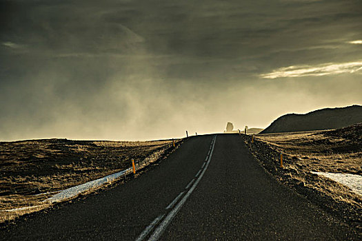 空,乡间小路,降雨,背影,半岛,冰岛,欧洲