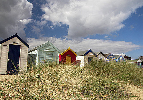 英格兰,海滩小屋
