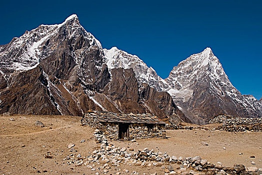 顶峰,农舍,昆布地区,尼泊尔