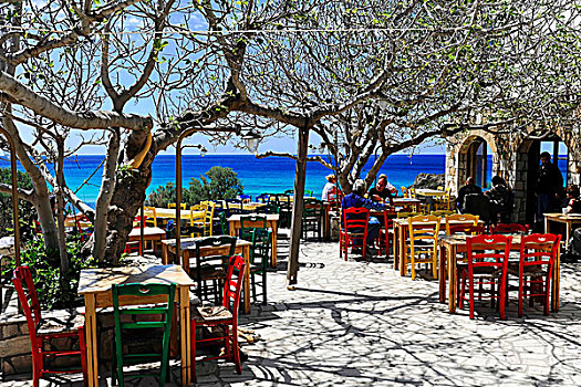 酒馆,餐馆,克里特岛,希腊,欧洲