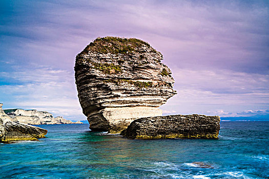 岩石,海岸线,白色,悬崖,石头,博尼法乔,科西嘉岛,法国