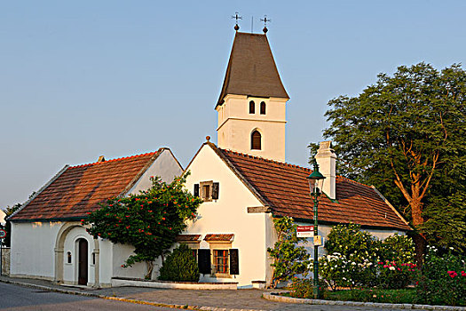 教区教堂,湖,布尔根兰,奥地利,欧洲