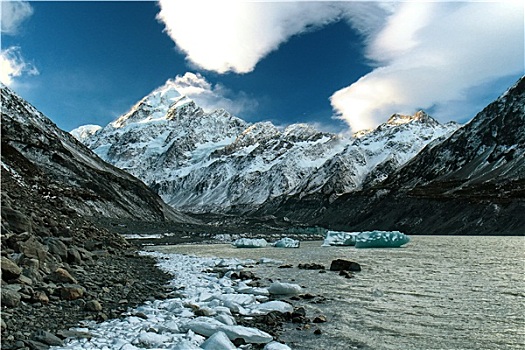 湖,库克山,国家公园