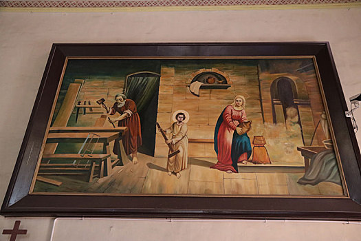 西开教堂里的壁画