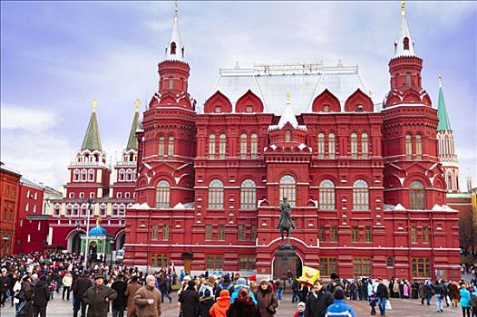 红色,历史,博物馆,红场,莫斯科,俄罗斯