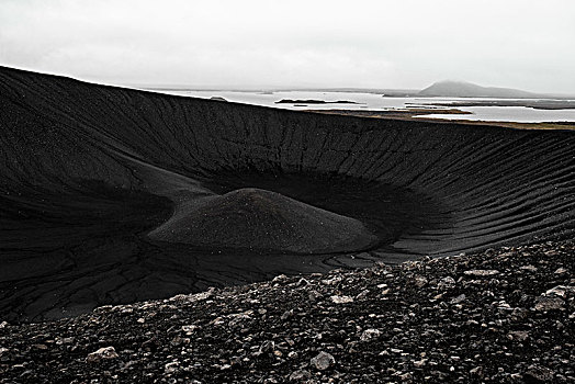 火山岩,火山口,冰岛