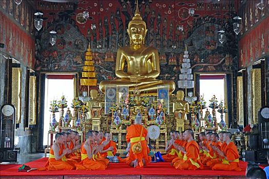 寺院,圣职授任,曼谷,泰国,亚洲