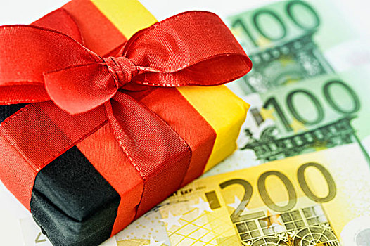 礼物,德国,国家,彩色,欧元,货币,象征,税