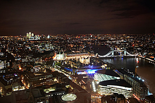 城市,伦敦,泰晤士河,光亮,夜晚,英国,欧洲