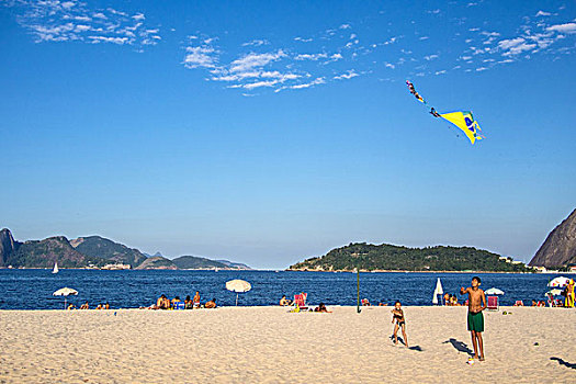 海滩,风筝,巴西