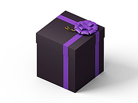 深棕色,礼盒,紫色,丝带,蝴蝶结