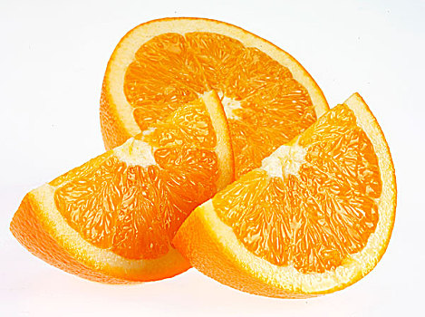一个,一半,两个,橙子