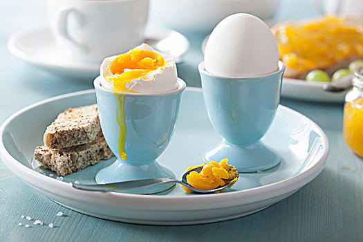半熟,蛋,蛋杯