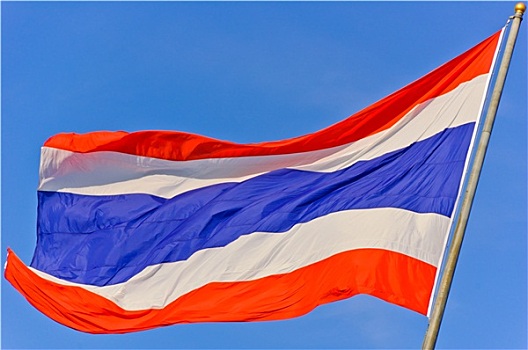 旗帜,泰国,蓝天