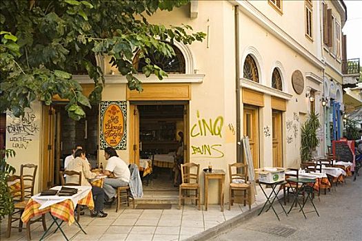 街边咖啡厅,地区,雅典,希腊