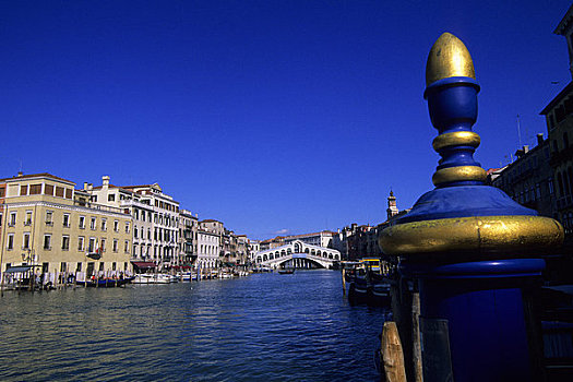 意大利,威尼斯,大运河,里亚尔托桥,背景