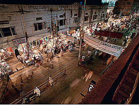 户外,衣服,市场,瓦腊纳西,印度