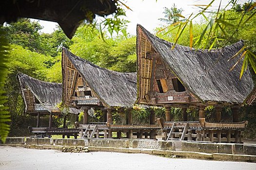 传统建筑,岛屿,苏门答腊岛,印度尼西亚