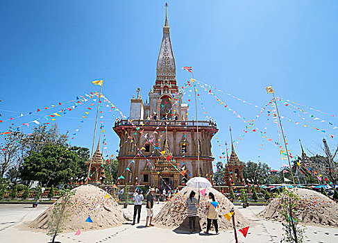 查隆寺,普吉岛,泰国,亚洲