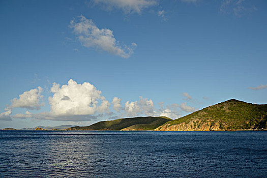 加勒比,英属维京群岛,岛屿,云,悬崖,大幅,尺寸