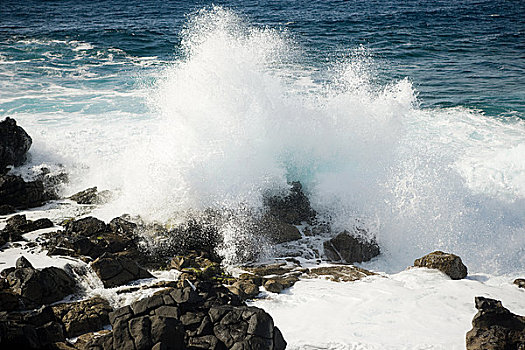 海洋,石头,兰索罗特岛