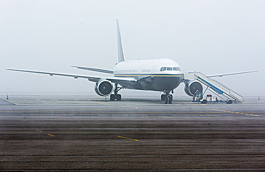 飞机,雾气