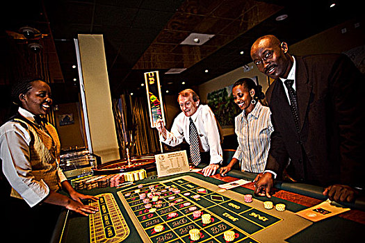 卢旺达,赌徒,尝试,幸运,上面,塔,赌场
