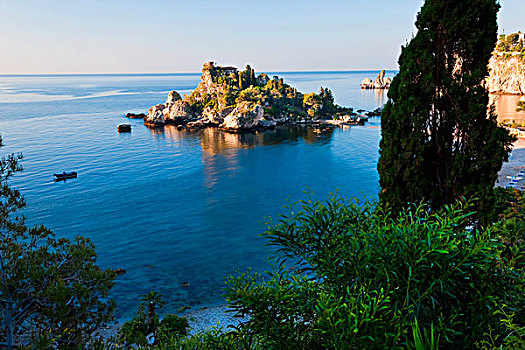 风景,贝拉岛,岛屿,陶尔米纳,西西里,意大利
