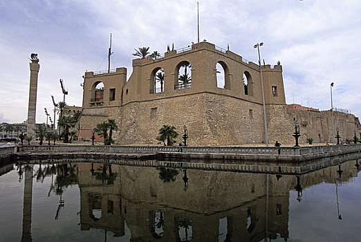 利比亚,的黎波里,红色,城堡,国家博物馆