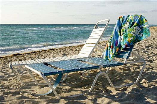空,休闲椅,海滩