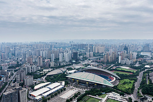 俯瞰重庆奥林匹克体育中心