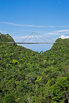 兰卡威,天空,桥,吊桥,垫,马来西亚,亚洲