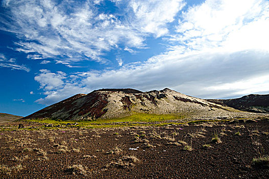 火山,熔岩原,半岛,斯奈山半岛,冰岛,欧洲