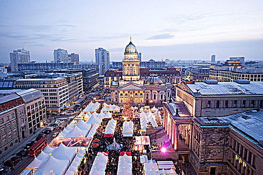 圣诞市场,御林广场,柏林,德国,欧洲