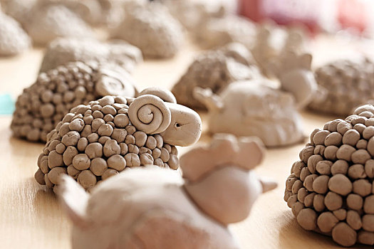 粘土,羊羔,陶瓷,艺术,餐具,工作间