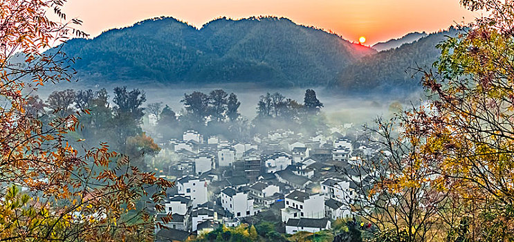 江西省婺源县石城村居民住宅乡村建筑景观