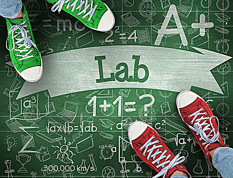 实验室,绿色,黑板,文字,休闲,鞋