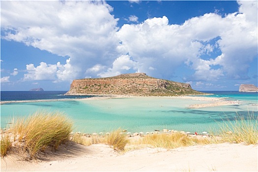 海滩,克里特岛,岛屿,希腊