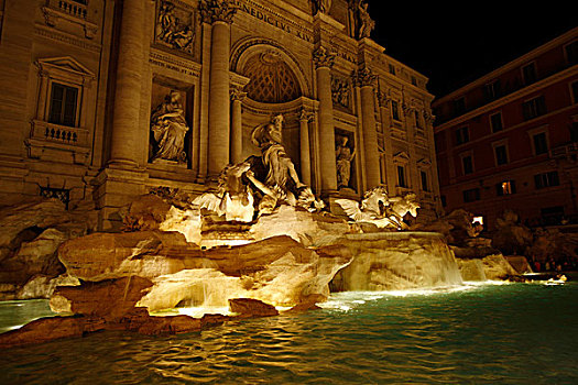 意大利,罗马,特莱维喷泉