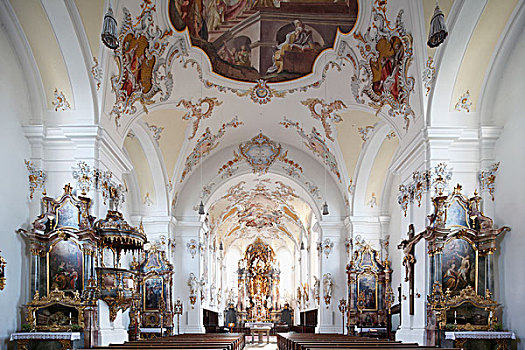 教区,教堂,雄高,上巴伐利亚,巴伐利亚,德国,欧洲
