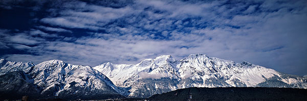 山,遮盖,雪,大幅,尺寸