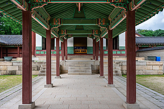 韩国首尔昌德宫宣政殿长廊