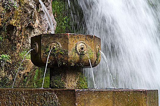 泉水,喷泉,神圣,洞穴,科瓦东加,阿斯图里亚斯,北方,西班牙