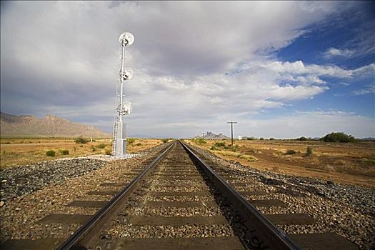 铁轨,靠近,大,亚利桑那,美国