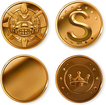 金色,硬币,矢量,象征