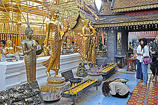寺院,素贴,清迈,泰国