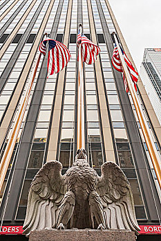 纽约华尔街的鹰雕塑