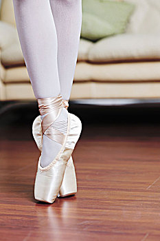 芭蕾舞,女孩,训练,学习,在家