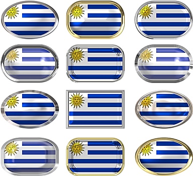 扣,旗帜,乌拉圭