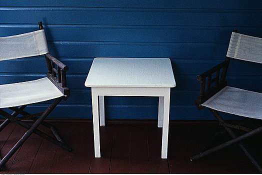 桌子,椅子,门廊,尼维斯岛,西印度群岛